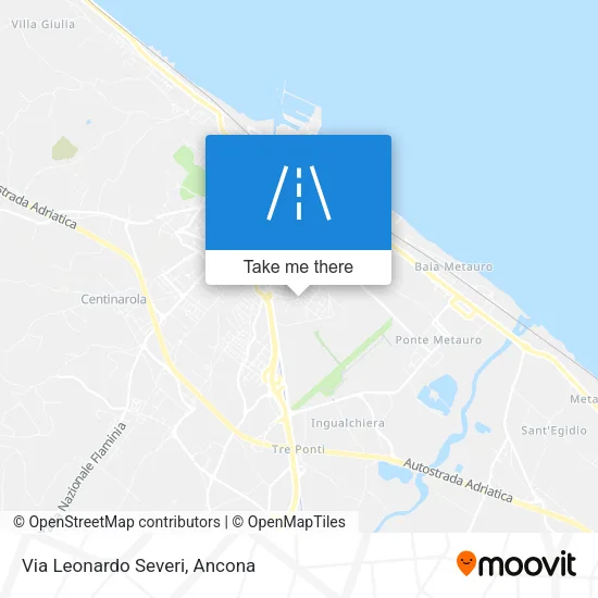 Via Leonardo Severi map