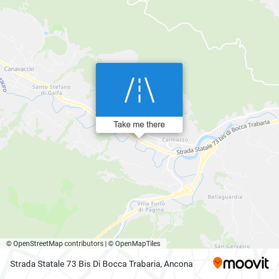 Strada Statale 73 Bis Di Bocca Trabaria map