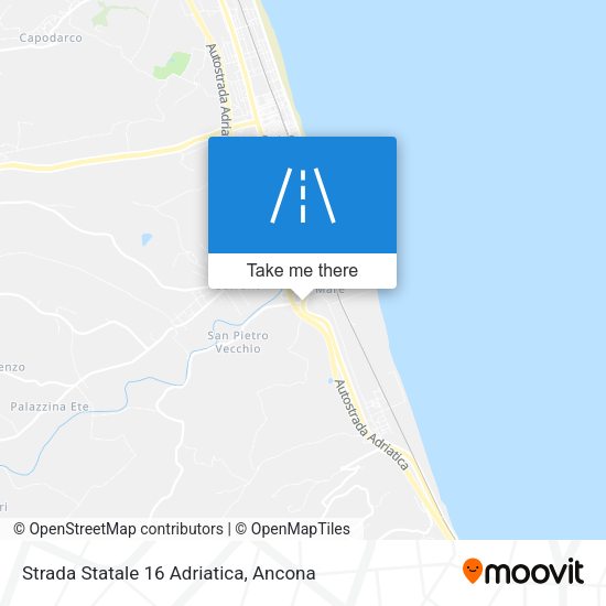 Strada Statale 16 Adriatica map