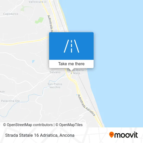 State Highway 16 Adriatic map