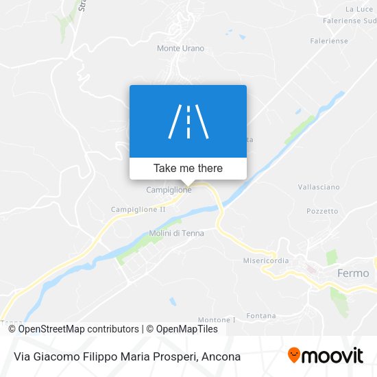 Via Giacomo Filippo Maria Prosperi map
