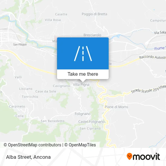 Alba Street map