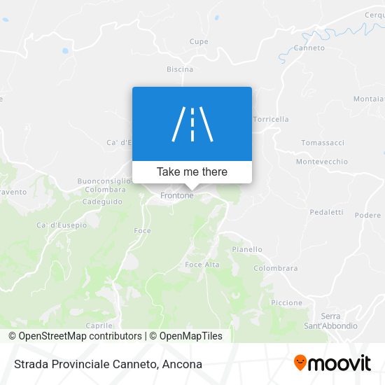 Strada Provinciale Canneto map