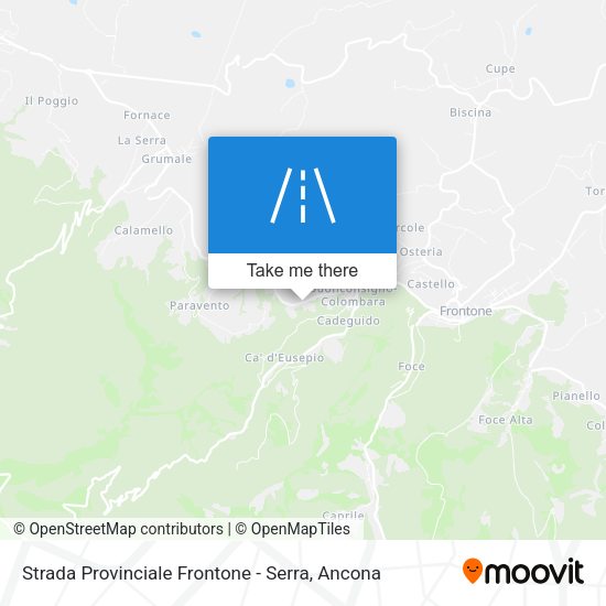 Strada Provinciale Frontone - Serra map