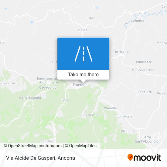 Via Alcide De Gasperi map