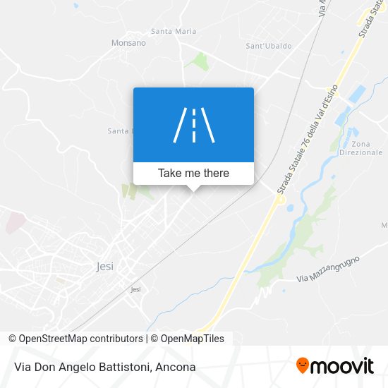 Via Don Angelo Battistoni map