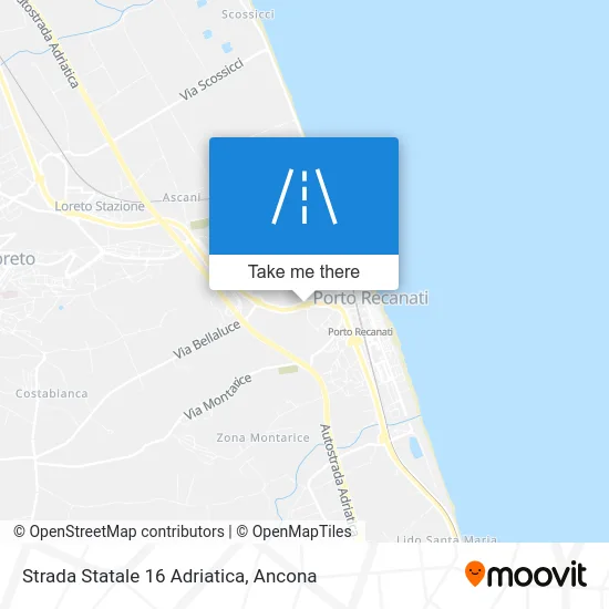 State Highway 16 Adriatic map