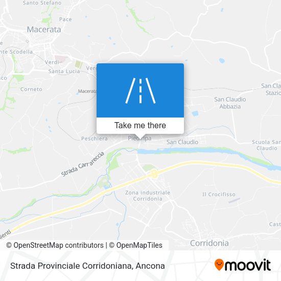 Strada Provinciale Corridoniana map