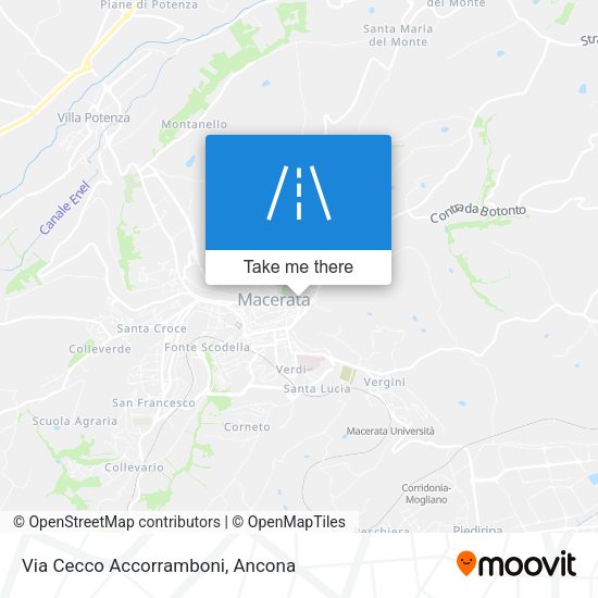 Via Cecco Accorramboni map