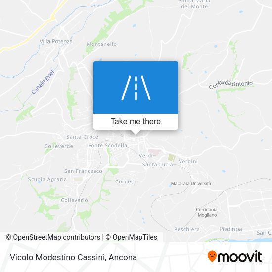 Vicolo Modestino Cassini map