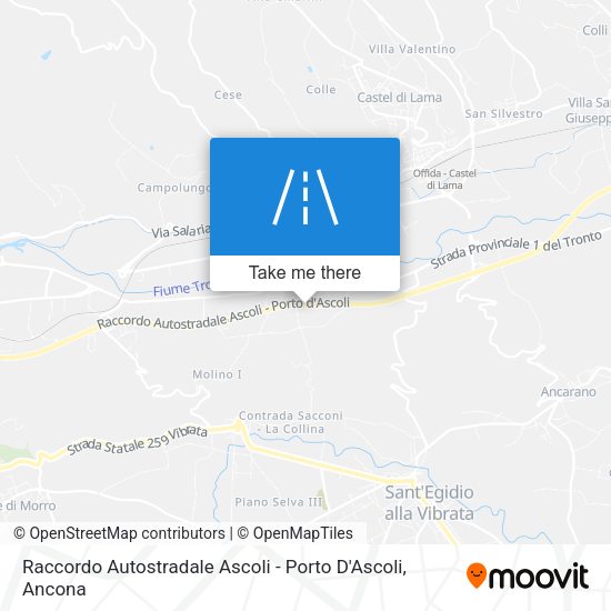 Raccordo Autostradale Ascoli - Porto D'Ascoli map