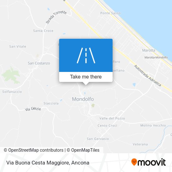 Via Buona Cesta Maggiore map