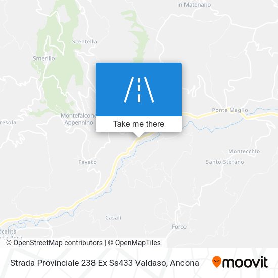 Strada Provinciale 238 Ex Ss433 Valdaso map