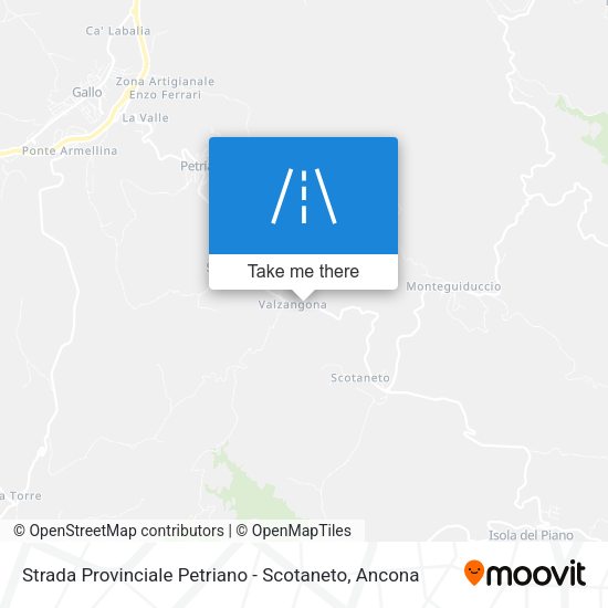 Strada Provinciale Petriano - Scotaneto map