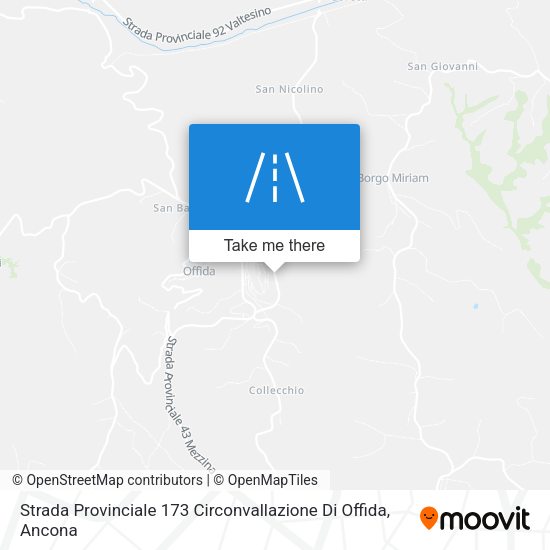 Strada Provinciale 173 Circonvallazione Di Offida map
