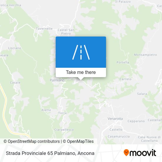 Strada Provinciale 65 Palmiano map