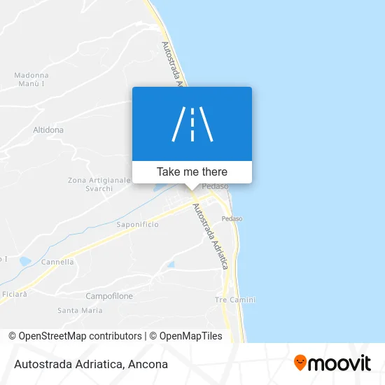 Adriatic Highway map