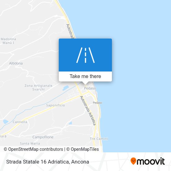 Strada Statale 16 Adriatica map