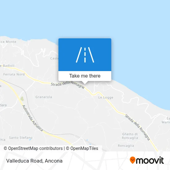 Valleduca Road map