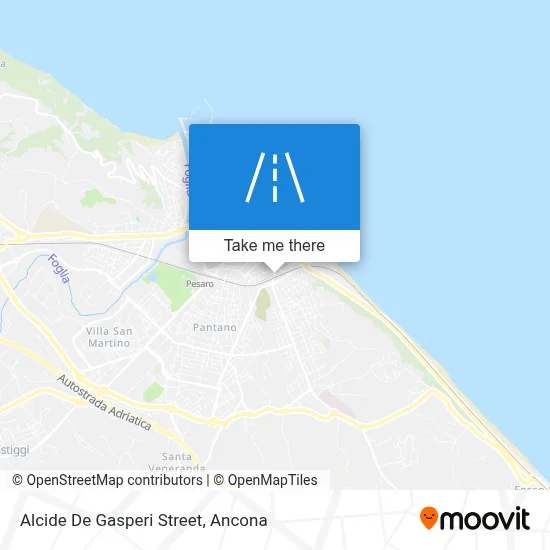 Alcide De Gasperi Street map