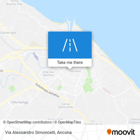 Via Alessandro Simoncelli map