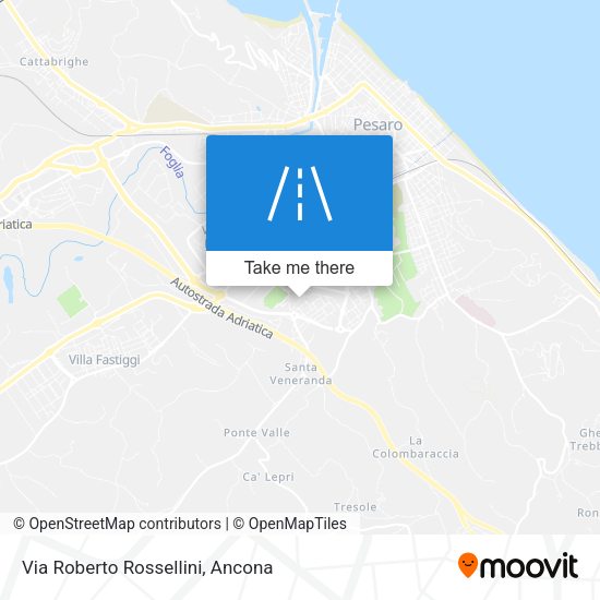 Via Roberto Rossellini map