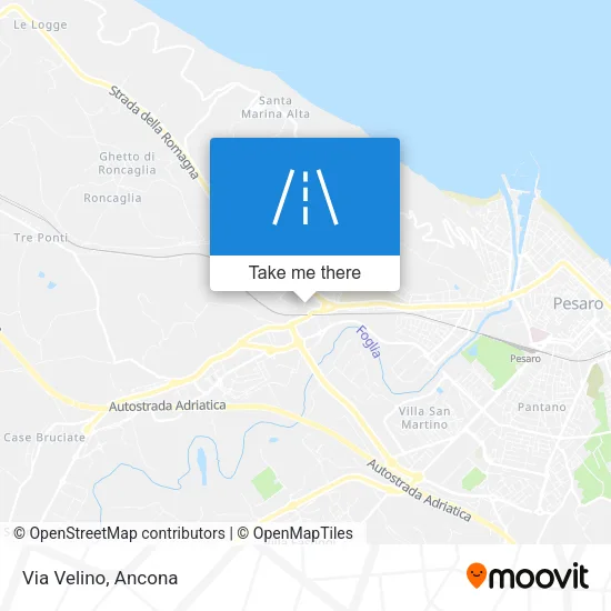 Via Velino map