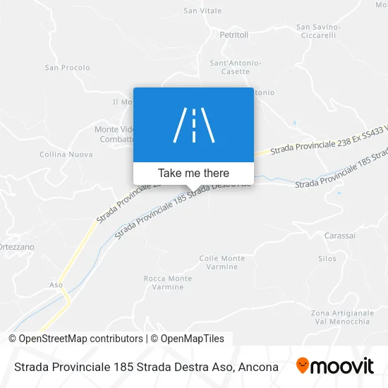 Strada Provinciale 185 Strada Destra Aso map