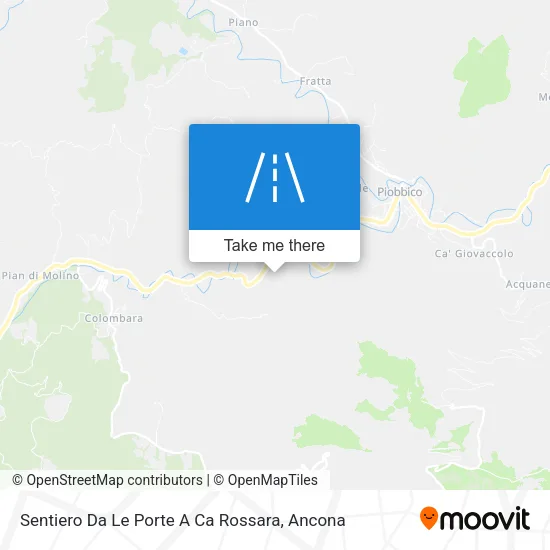 Sentiero Da Le Porte A Ca Rossara map
