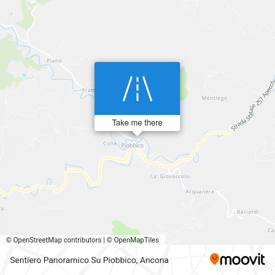 Sentiero Panoramico Su Piobbico map