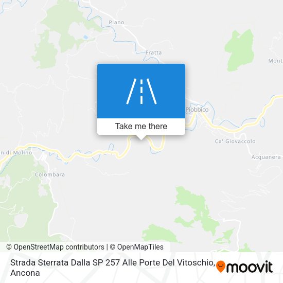 Strada Sterrata Dalla SP 257 Alle Porte Del Vitoschio map