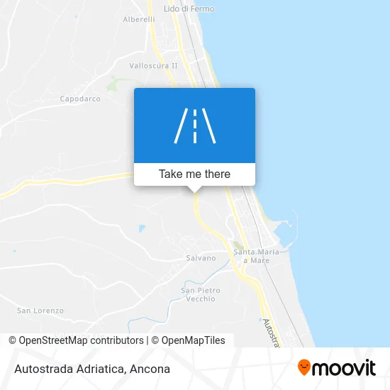 Adriatic Highway map