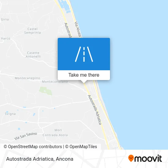 Adriatic Highway map