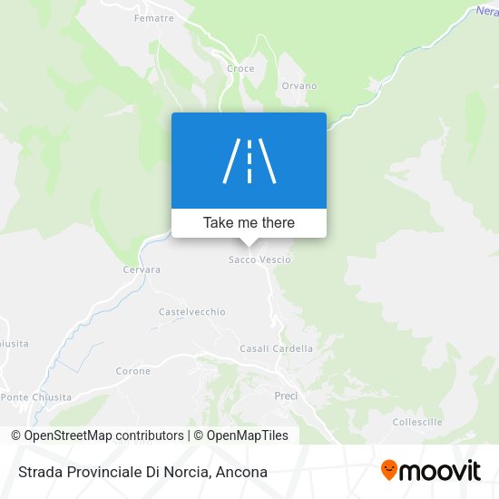 Strada Provinciale Di Norcia map