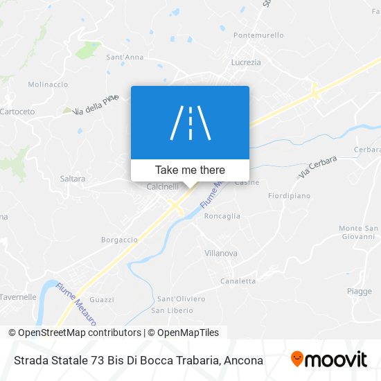 Strada Statale 73 Bis Di Bocca Trabaria map