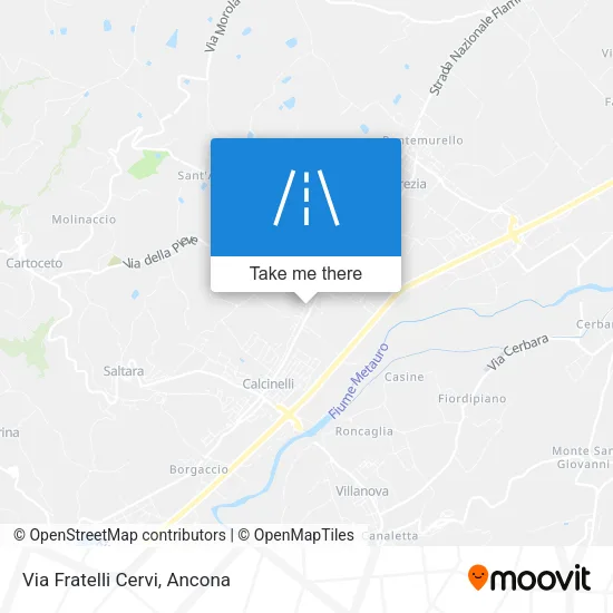 Via Fratelli Cervi map