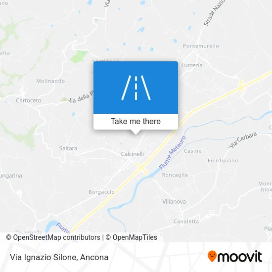 Via Ignazio Silone map