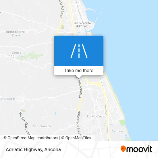 Adriatic Highway map