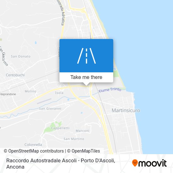 Raccordo Autostradale Ascoli - Porto D'Ascoli map