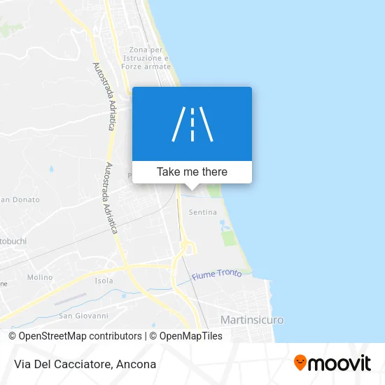 Via Del Cacciatore map