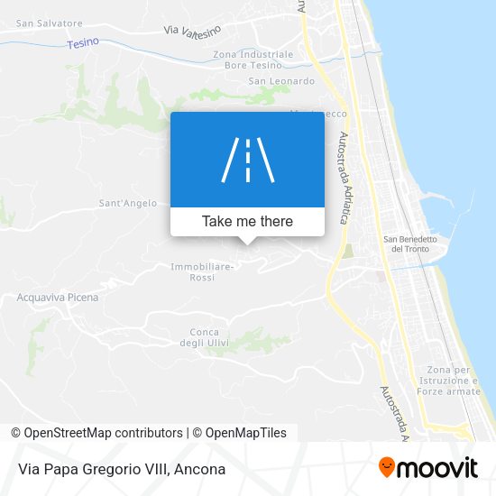 Via Papa Gregorio VIII map