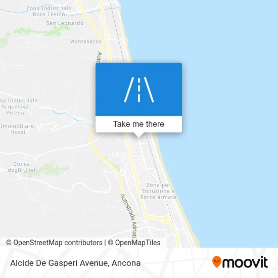 Alcide De Gasperi Avenue map