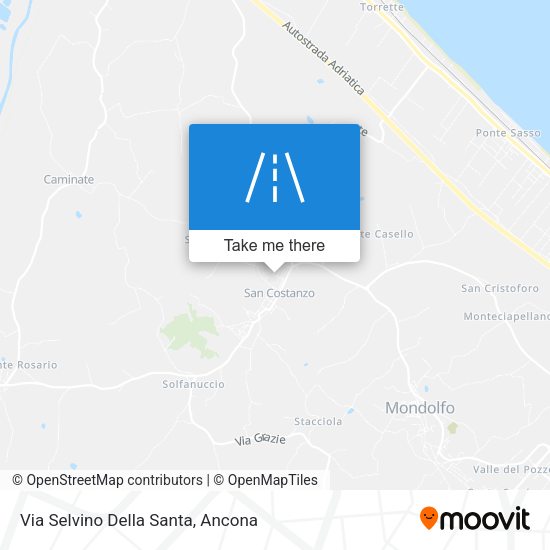 Via Selvino Della Santa map