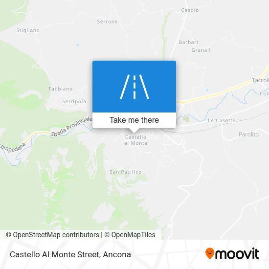 Castello Al Monte Street map