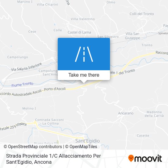 Strada Provinciale 1 / C Allacciamento Per Sant'Egidio map