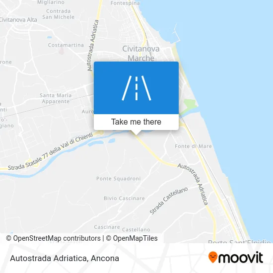 Adriatic Highway map