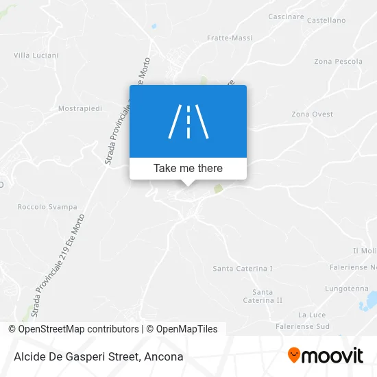 Alcide De Gasperi Street map