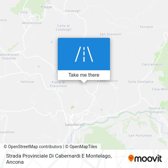 Strada Provinciale Di Cabernardi E Montelago map