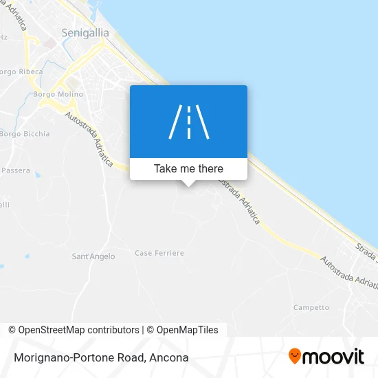 Morignano-Portone Road map