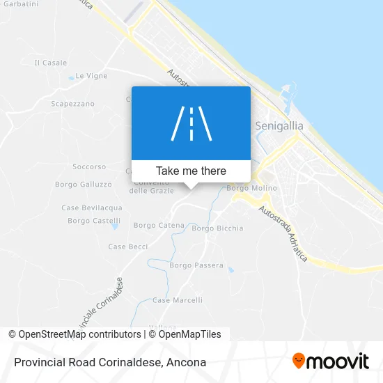 Provincial Road Corinaldese map
